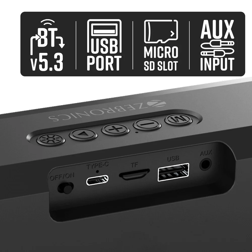 Zebronics Bluetooth Speaker Mini Soundbar RGB VITABAR 150 view 4